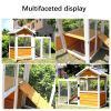 Large outdoor chicken coop Wooden chicken coop, duck coop with nest box, bird cage, rabbit cage - waterproof PVC board ( yellow brown gradient 80¬∞)