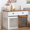 Heavy Duty Furniture style dog cage wooden dog cage double door dog cage side cabinet dog cage Dog crate (44 1/2"W *22 3/4"D *33 1/4"H)