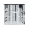 Wooden Catio Outdoor Cat Enclosure, 71" Outdoor Cat House Weatherproof Asphalt Roof